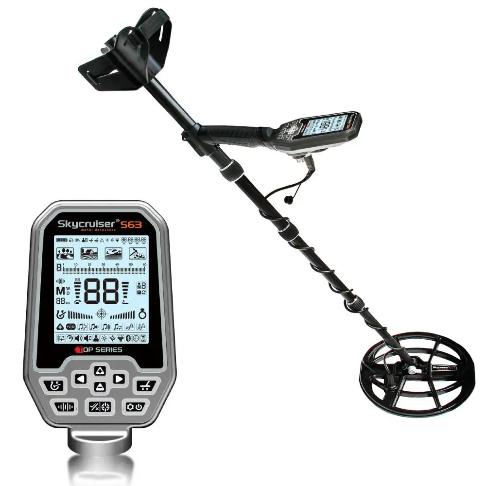 Professional Fully Waterproof High Depth Underground Gold Metal Detector S63 Multi Frequency All Metal exploration Discoveries