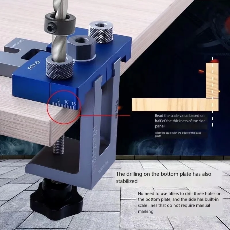 2024 New Cabinet Hardware Jig Template Tool - Woodworking Adjustable Punch Locator for Installation of Handles, Knobs on Doors