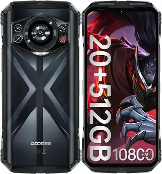 DOOGEE S118 Android 14 三防智慧型手機,20GB+512GB 存儲,10800mAh 電池/33W 快充,6.58 英寸 120Hz 刷新率屏幕,50MP+12MP 夜視攝像頭/G99 遊戲機制/4G 雙卡雙待/NFC 6 最佳銷售 智慧型手機 - №1
