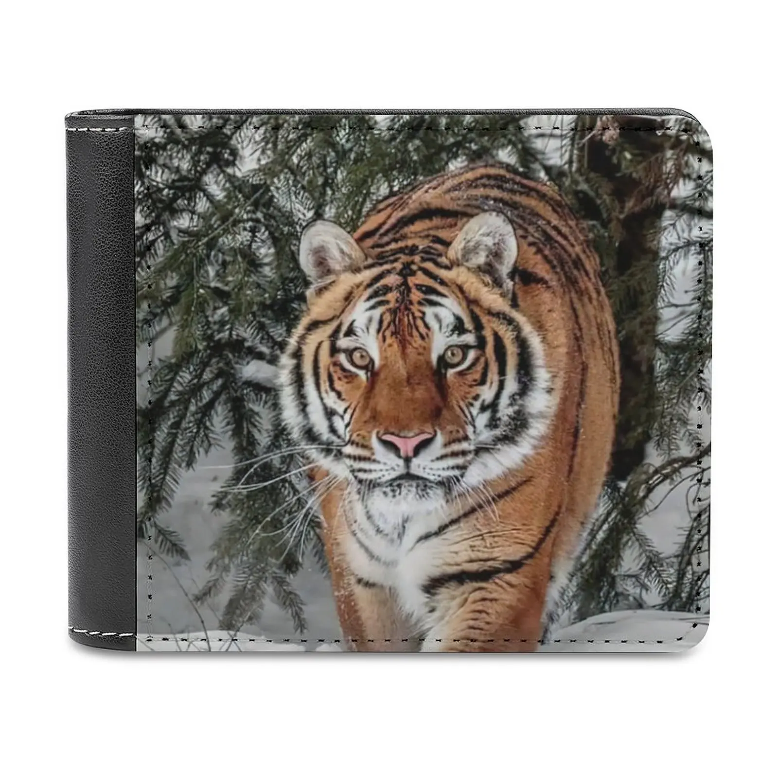 

Siberian Amur Tiger Soft Men Wallets New Purse Credit Card Holders For Male Purses Men Wallet Tiger Siberian Tiger Animal Cat