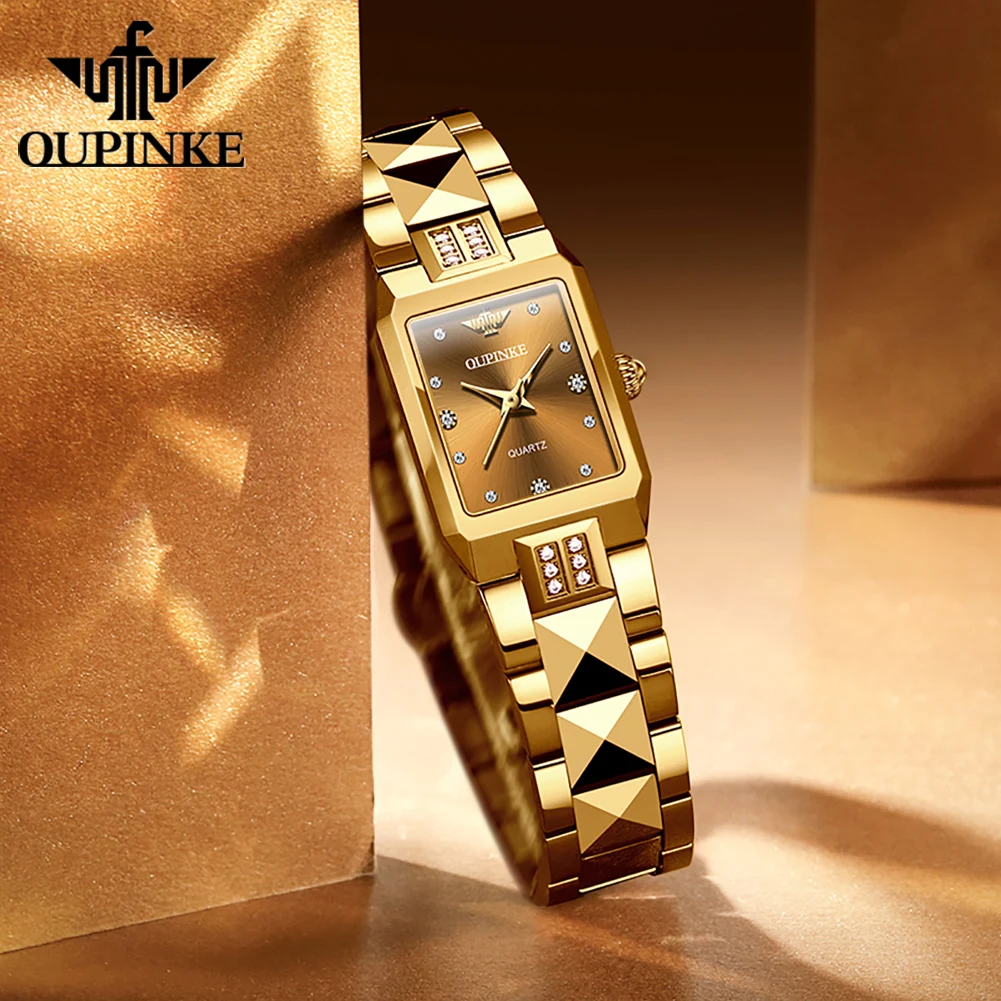 OUPINKE 3246 Women Watch Luxury Swiss Quartz Brand Watch Waterproof Tungsten Steel Strap Boutique Gift Box Elegant Women Watch
