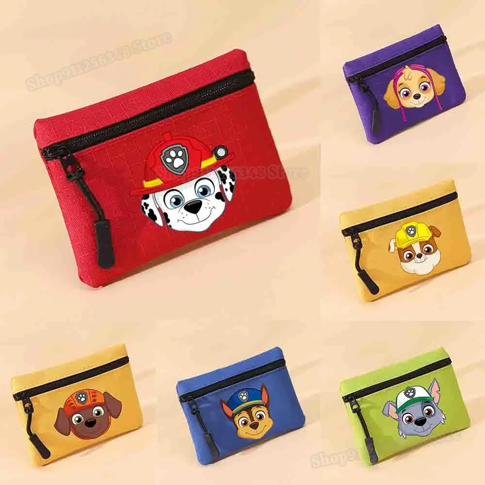 Cartoon Paw Patrols Mini Pouch Kids Coin Purse Kawaii Credential Card Holder Key Organizer Zipper Pocket Wallets Passport Cover