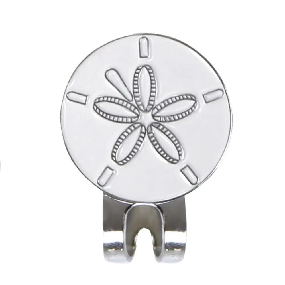 Gift 1PC Accessories Hat Clip Pink Pattern Electroplated Gold Golf Ball Marker Ball Coin Mark Golf Cap Clip Golf Hat Clip