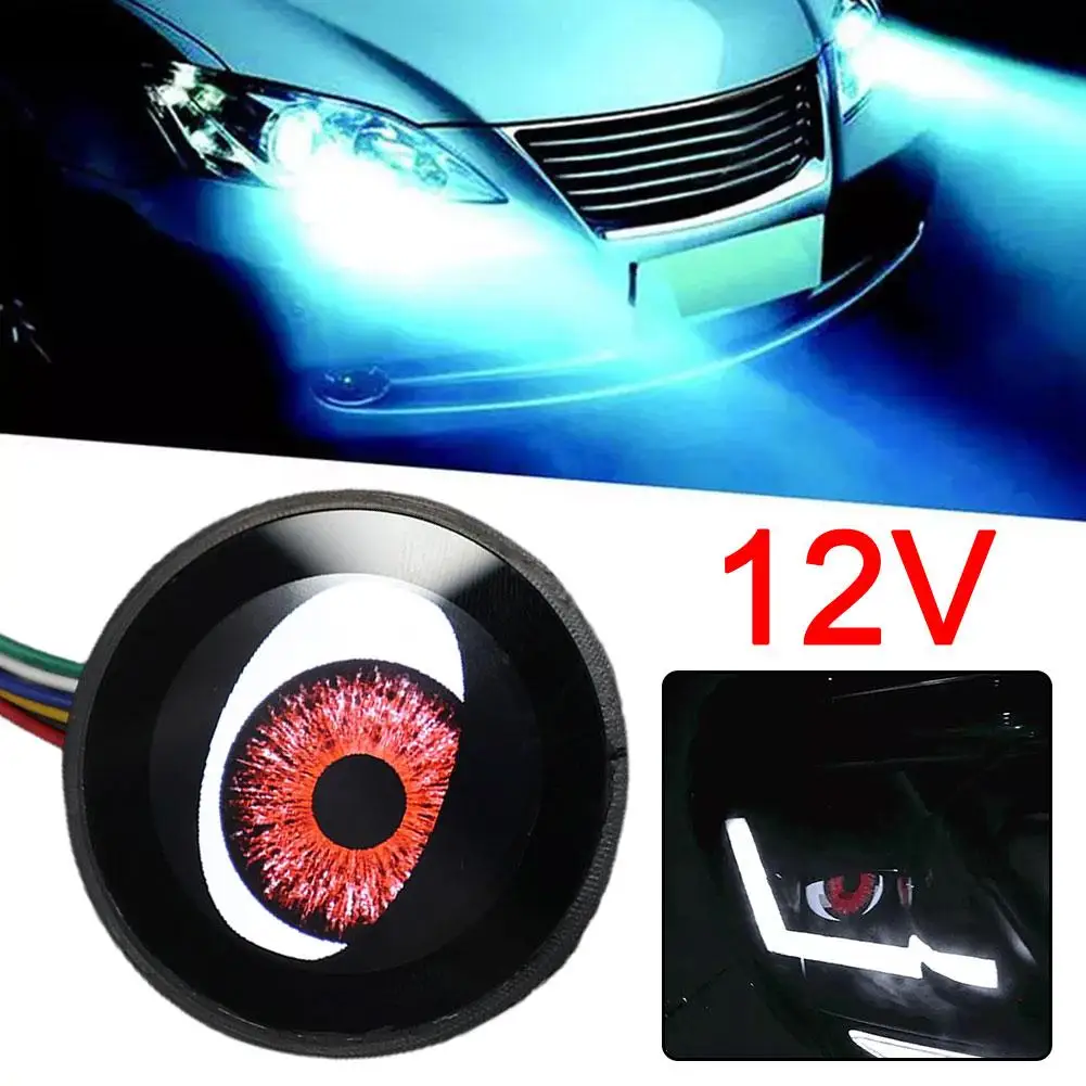 New Dynamic Led Car Headlights Devil Eye Led Eye Light Modified Eagle Headlight Assembly Eye Accessories Light N0f8