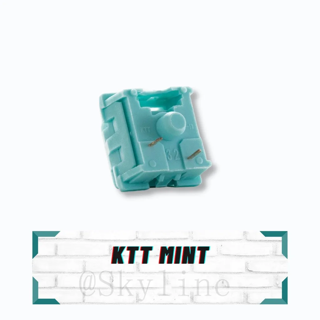 KTT-Interruptor Linear para Teclado Mecânico ou Gaming, SMD LED Switches, Sea Salt Lemon, 3 Pin