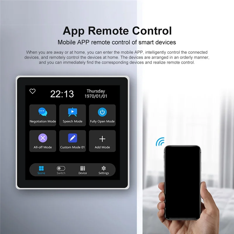 Tuya Smart Home Multiple Zigbee Smart Home Control Panel 4 Inch Switch Panel In-Wall Touchscreen Control for Home-EUplug