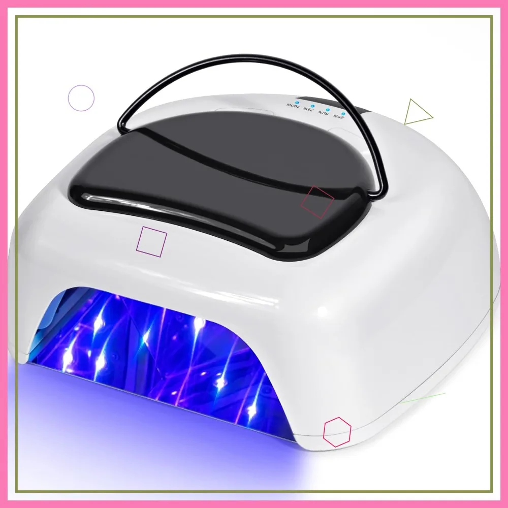 Rechargeable 96W UV LED Nail Lamp, Cordless Nail Dryer with 4 Timers & Auto Sensor, Fast Curing for Salon & Home