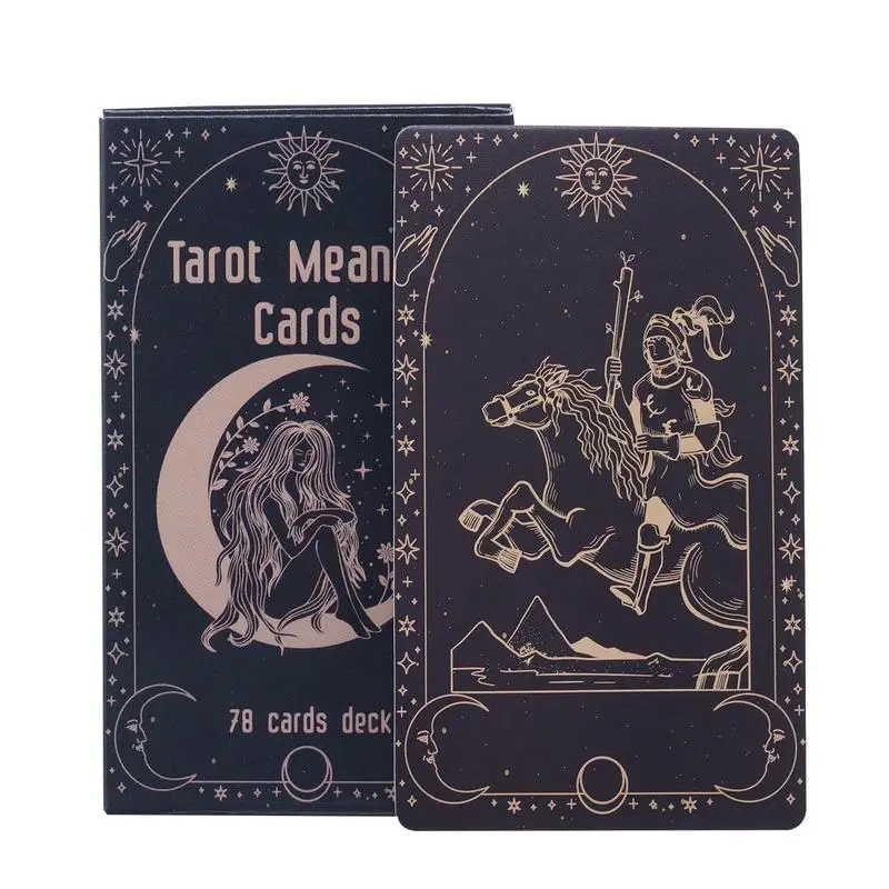 

78Pcs Tarot Cards English Version Tarot Meaning Cards For Divination Party Favor Tarot Board Game For Friends Gatherings Family