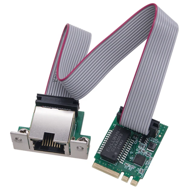 Karta sieciowa M2 M.2 A + E + Gigabit karta Ethernet pojedynczy Port RJ45 RTL8111F chip RTL8111E/F do komputera stacjonarnego do systemu Windows Linux