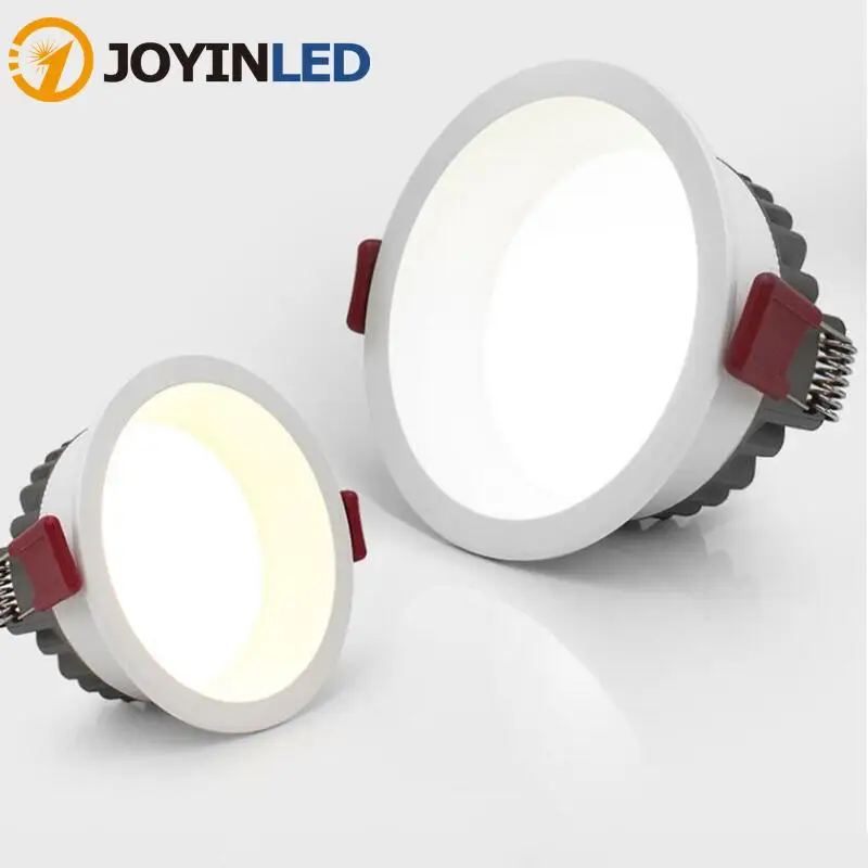 

LED Embedded Downlights Anti Glare 7W/9W/12W/15W AC85~265V Dimmable Recessed LED Ceiling Spot Lights Modern Indoor Lighting