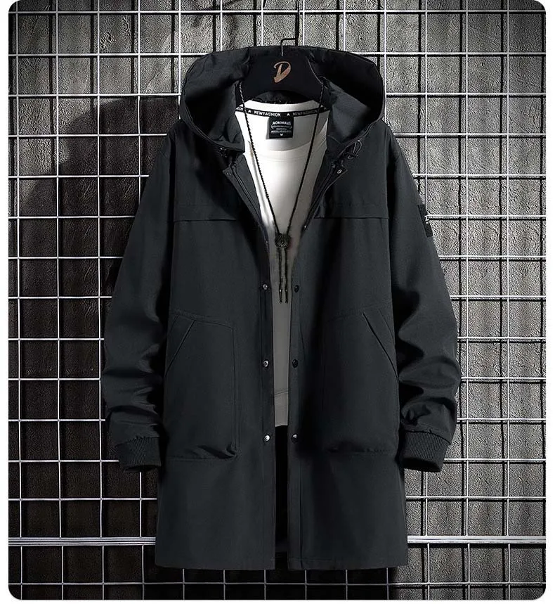 

_ Длинное весеннее Новое мужское пальто, длинные куртки для мужчин 9XL 8XL, Мужская одежда, тренчкот