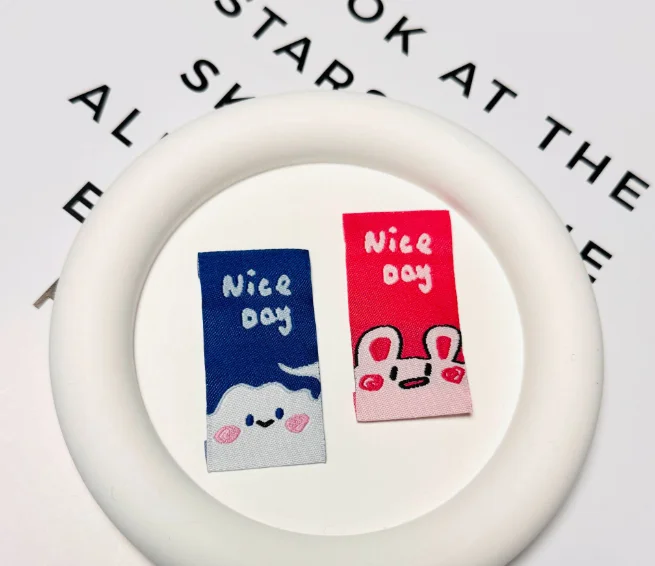 Korean-Style Minimalist Bear & Puppy Fabric Labels DIY Handmade Decorative Accessories for Bags Shoes Hats Socks Necklaces Hair