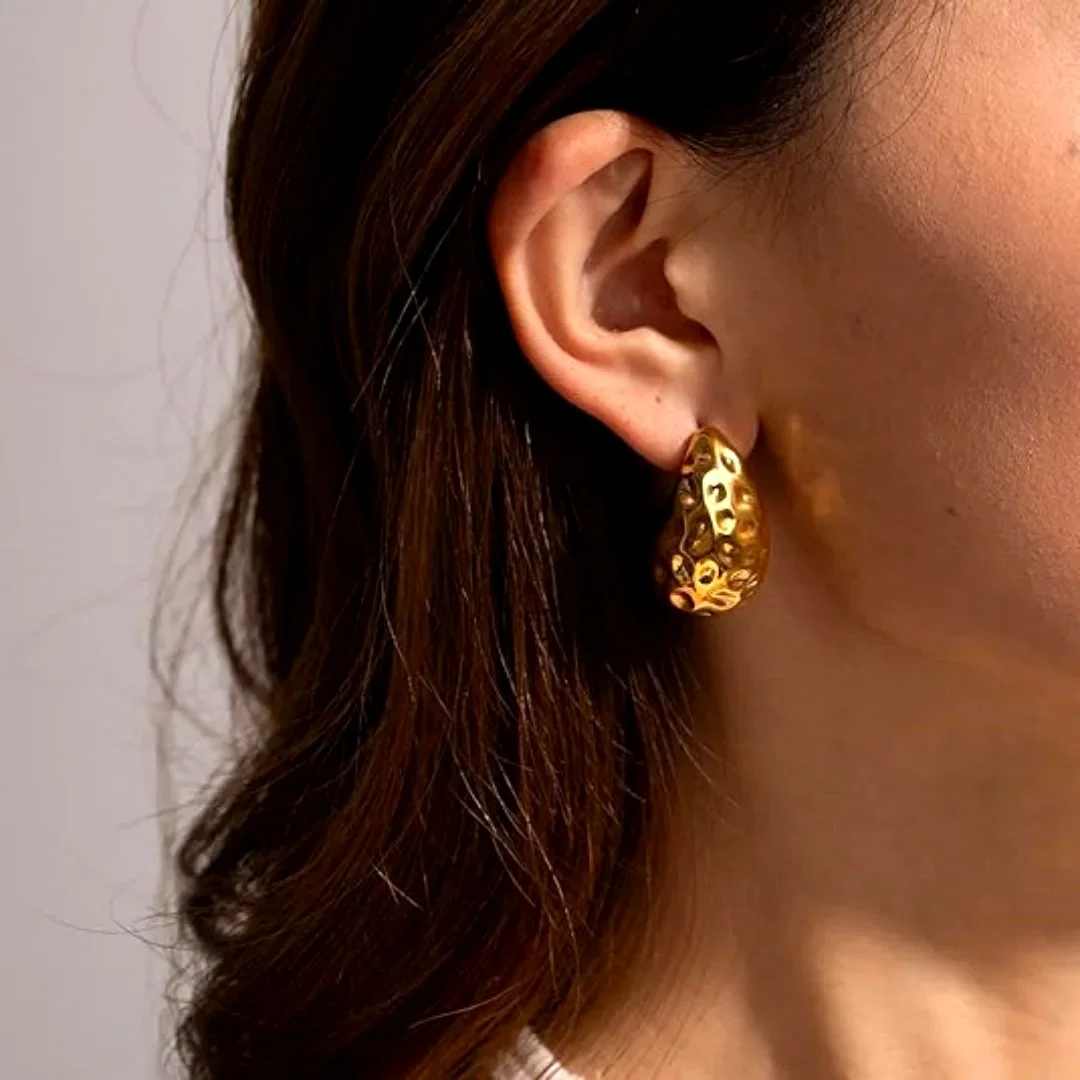 Gold Hoop Earrings Set for Women, 9 Pairs Hypoallergenic Statement Open Pearl Hoops Earring for Multipack, Gold Chunky Hoop Earrings for Women Trendy Jewelry