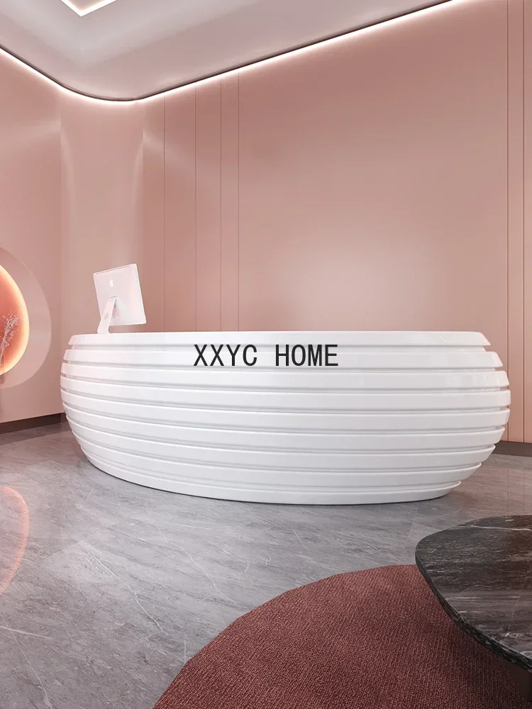 Beauty Salon Cashier Desk Light Luxury Bar Cabinet Company Office Front Desk Reception Desk