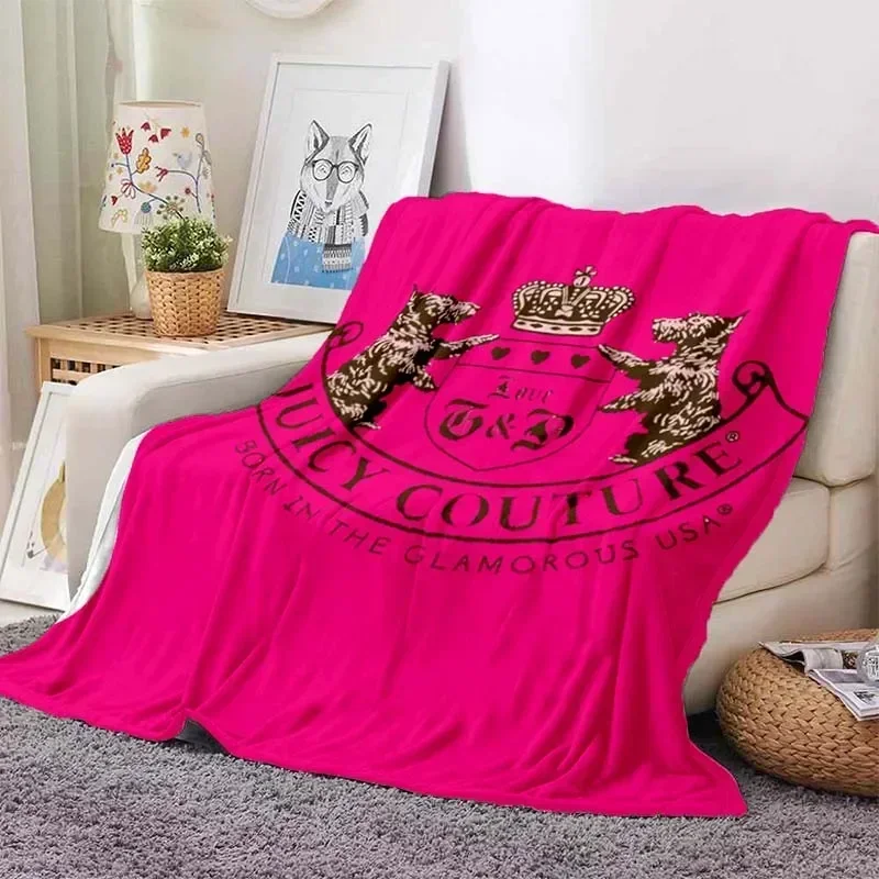 Juicy Couture blanket crown print bedspread soft and comfortable sofa bed blanket flannel blanket birthday gift picnic