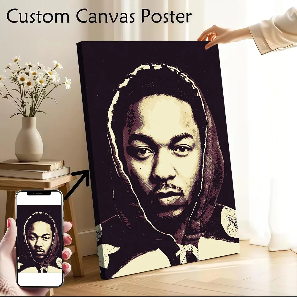 Kendrick Lamar Canvas Wall Art Poster Personalized Photo Printing Perfect Gift for Aesthetic Decoration Bathroom Decor Painting