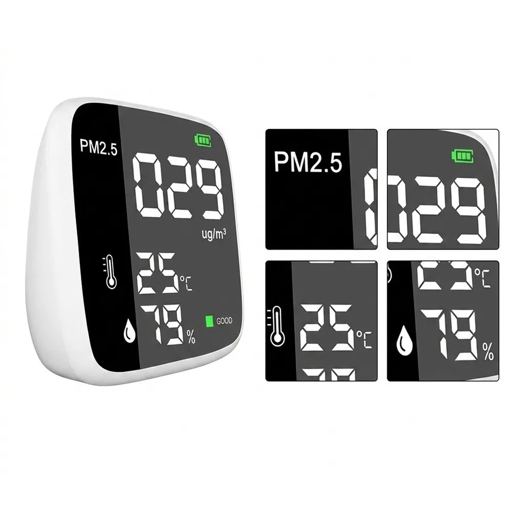 Thermohygrometer DM1308E for PM2.5 Monitoring with Real-Time Temperature and Relative Humidity Readings for Indoor Environments