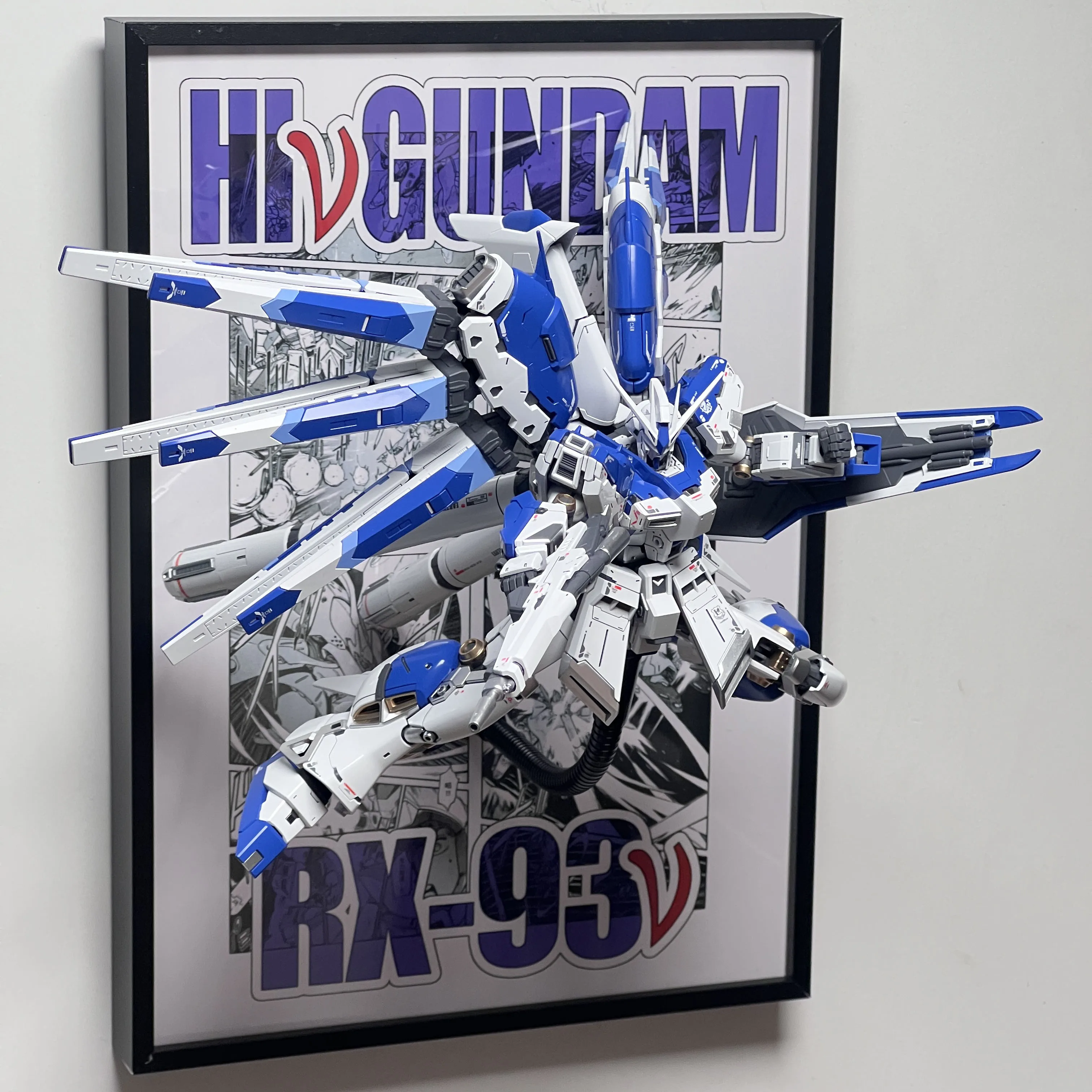 

BBX Studios Hi-v Aluminum Wall Mount Display Bracket - Collectible Comic Background Frame for HG/RGSD/MGSD Action Figures