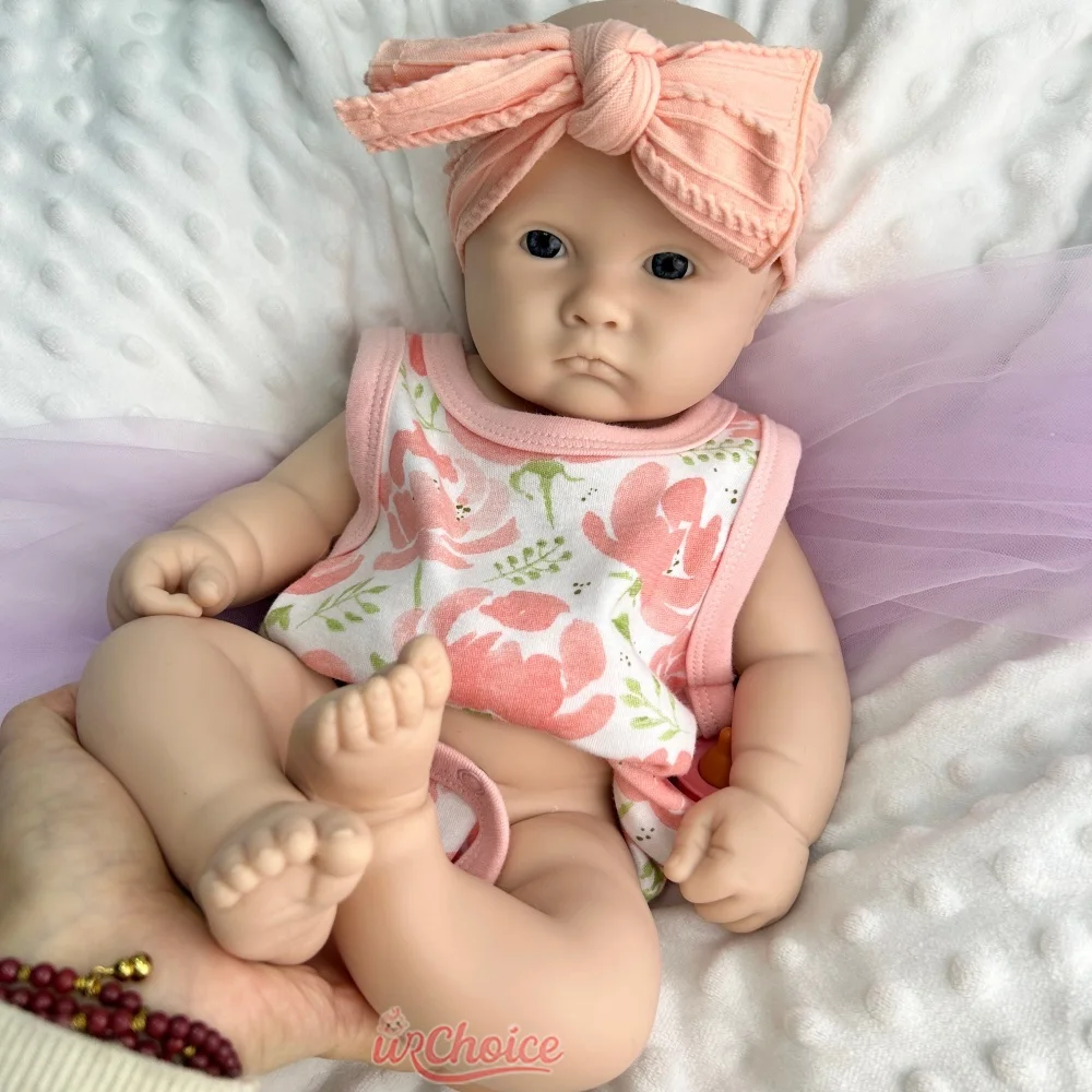 18 بوصة مفتوحة الفم فتاة سمينة كاملة مرنة السيليكون ولد من جديد طفل واقعي وزن غير مطلي دمية حديثة الولادة لجميع الفنان