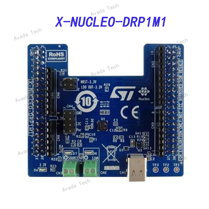 

X-NUCLEO-DRP1M1 Interface Development Tools USB Type-C Power Delivery (DRP) and (DRD) expansion board TCPP03-M20