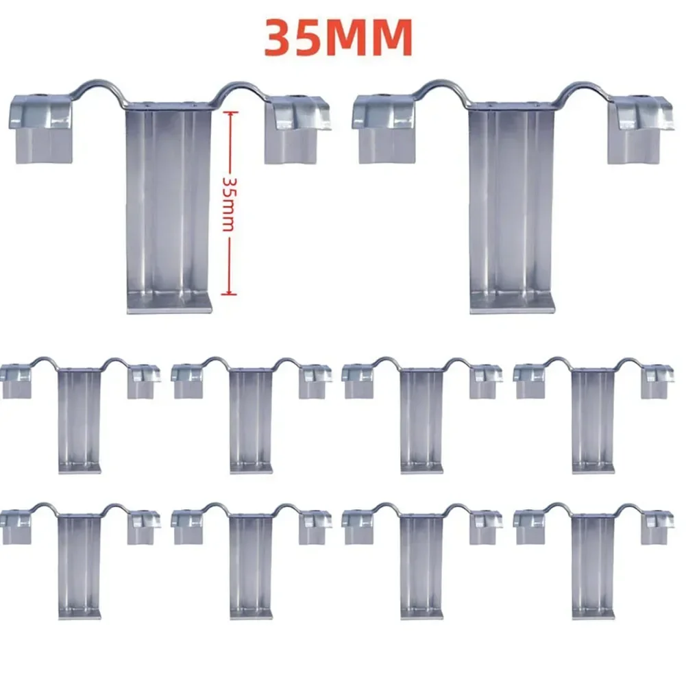 222210pcs30/35/40mm Stainless Steel Solar Panel Photovoltaic Water Guide Clip Deflector Mud Drain Button Water Redirection Clips