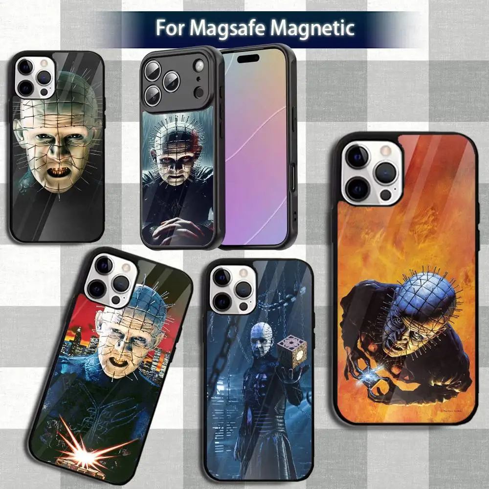 

Pinhead Hellraise Halloween Phone Case For iPhone 13,12,15,17,11,16,14,Pro,Max,Plus,Mini,Magsafe,Magnetic Wireless Charging Case
