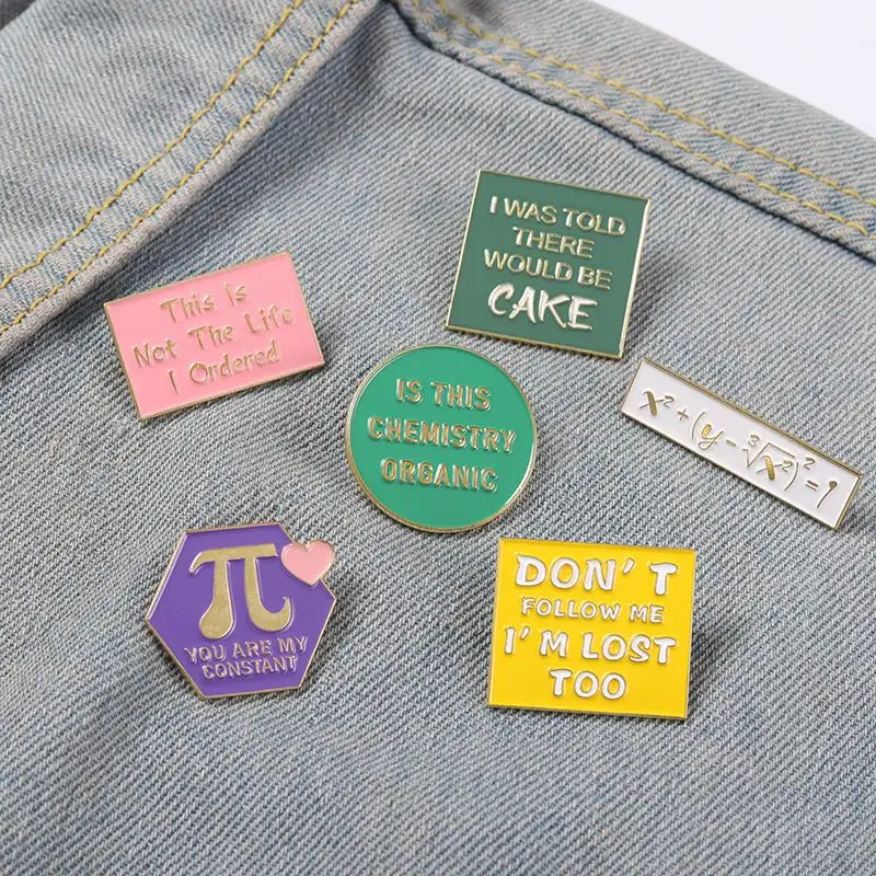 Funny Quote Enamel Pin Social Anxiety Introvert Chemical Science Lover Brooches Bag Hat Lapel Pin Badge Jewelry