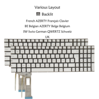Backlit Laptop Keyboard For Asus N751JX N752V R555J R555JK R555JM R555JQ R555ZU French Beglian AZERTY / UK / Swiss German QWERTZ