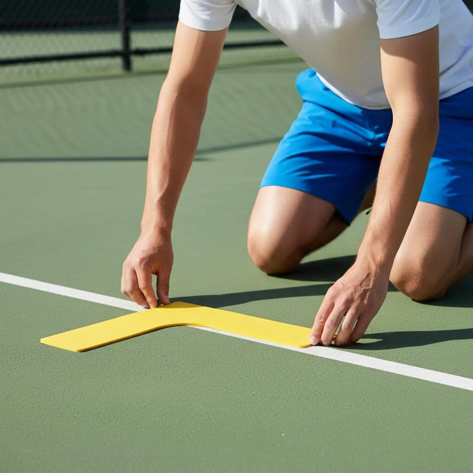 8 Pieces Tennis Floor Marker Discs Easy to Move Tennis Line Marker Set Throw down Court Markers Wear-Resistant Sports Gear