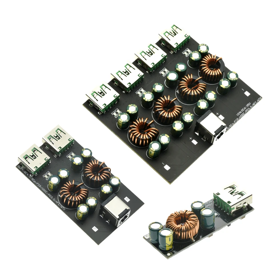 QC4.0 QC3.0 1 2 4 Way USB Type-C Mobile Phone Quick Charge Adapter 6-35V Step Down Buck Boost Module SW3518 / SW3516 For Huawei