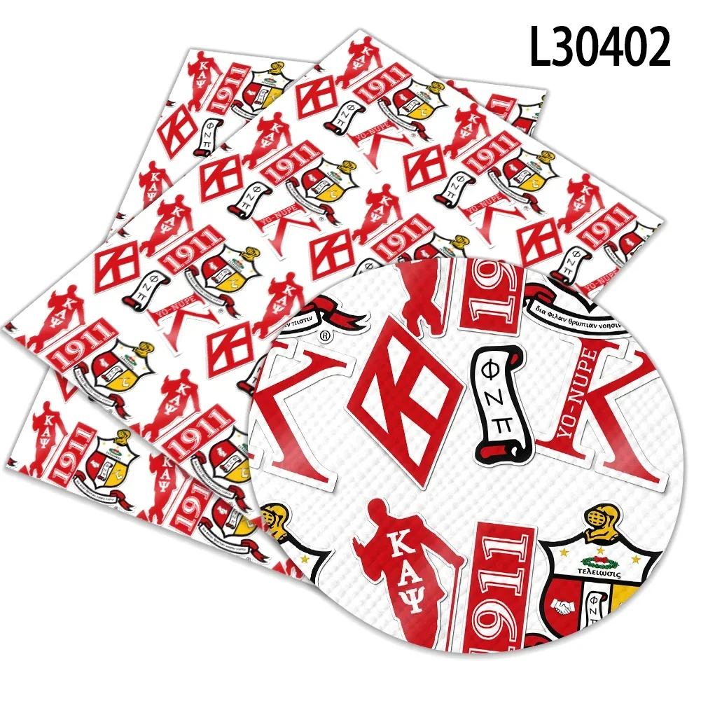 Kappa Alpha Psi-piel sintética con patrón de cruz, joyería artesanal, fabricación de pendientes, 22x30cm