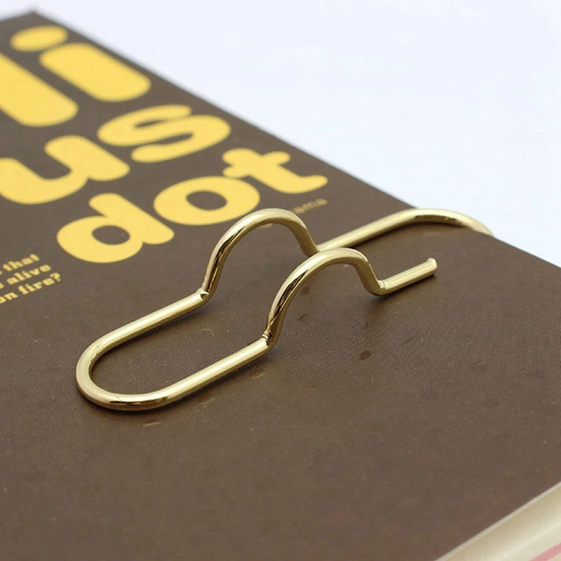 مشابك قلم من الفولاذ المقاوم للصدأ متعددة الوظائف ، حامل مشبك ورقي ، ذهبي ، 30