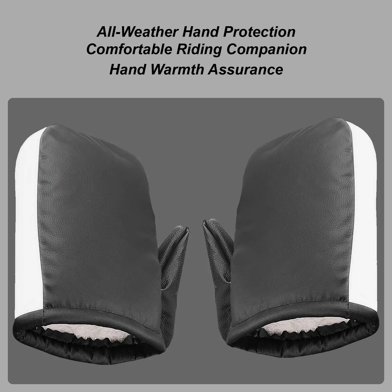 

Snowmobile Handlebar Muffs Waterproof Comfortable Reflective Winter ATV Muffs Thermal Handlebar Gloves For Men Women Winter Cold