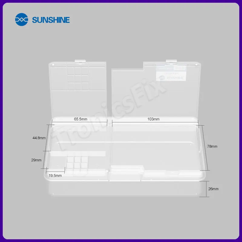 SUNSHINE SS-001A Pro Multi Functional Mobile Phone Repair Storage Box For Screws IC Parts LCD Smartphone Opening Tools Collector