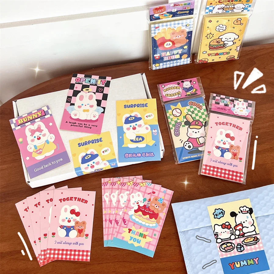 20 Pcs Cute Sealing Stickers Packaging Card Output Small Card Hand Book Stickers Decorative Material Stickers