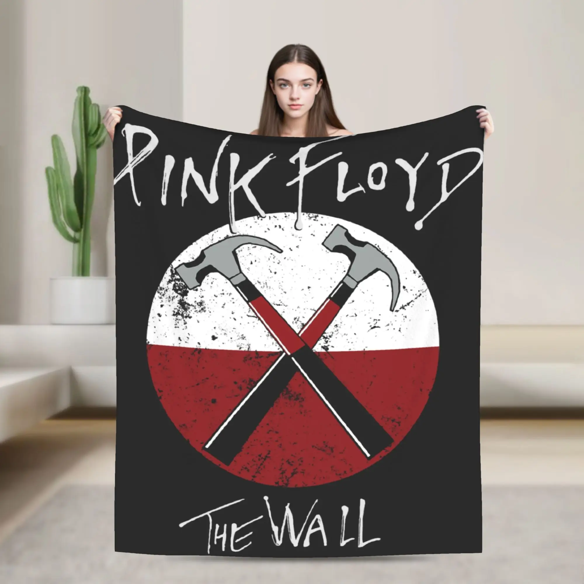 Floyded Rock Me Pinks  Soft Blankets  Picnic Plush Throw Blanket Street Trend Bedroom Flannel Bedspread Sofa Bed Cover