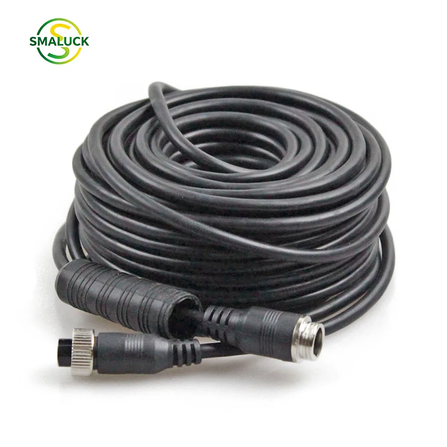 SMALUCK 5M/10M/15M/20 Meters IP Waterproof 4pin Connector Extension Cord Power / Video / Signal Cable