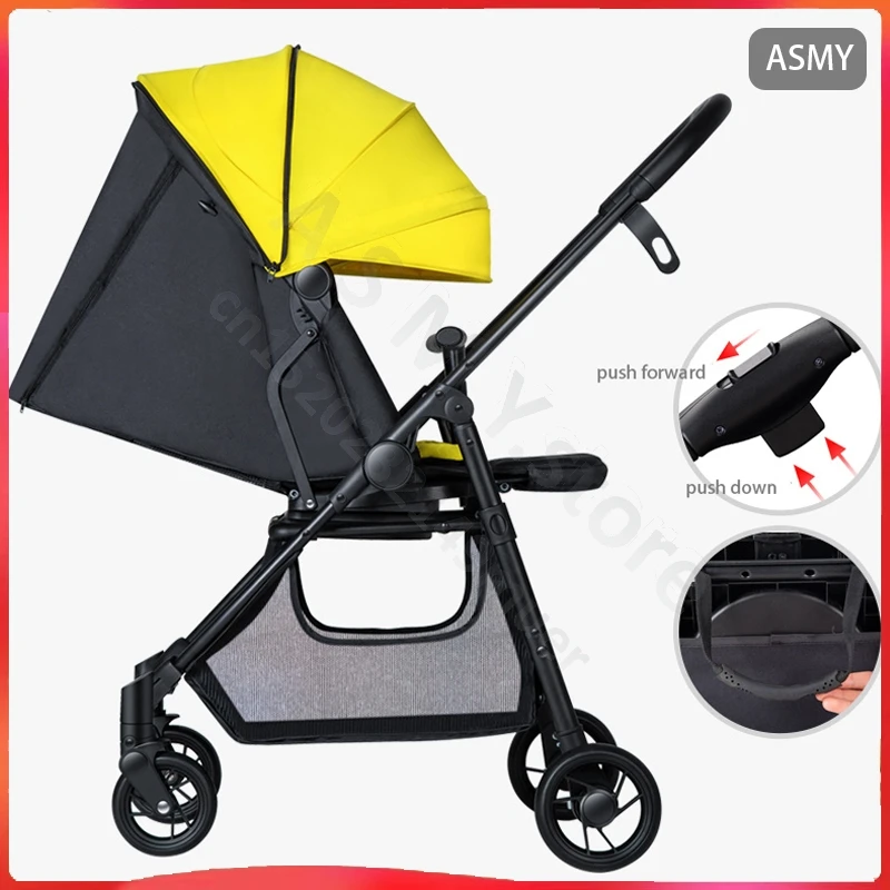 

Stroller can sit or lie down lightweight folding two-way high landscape simple light portable baby stroller