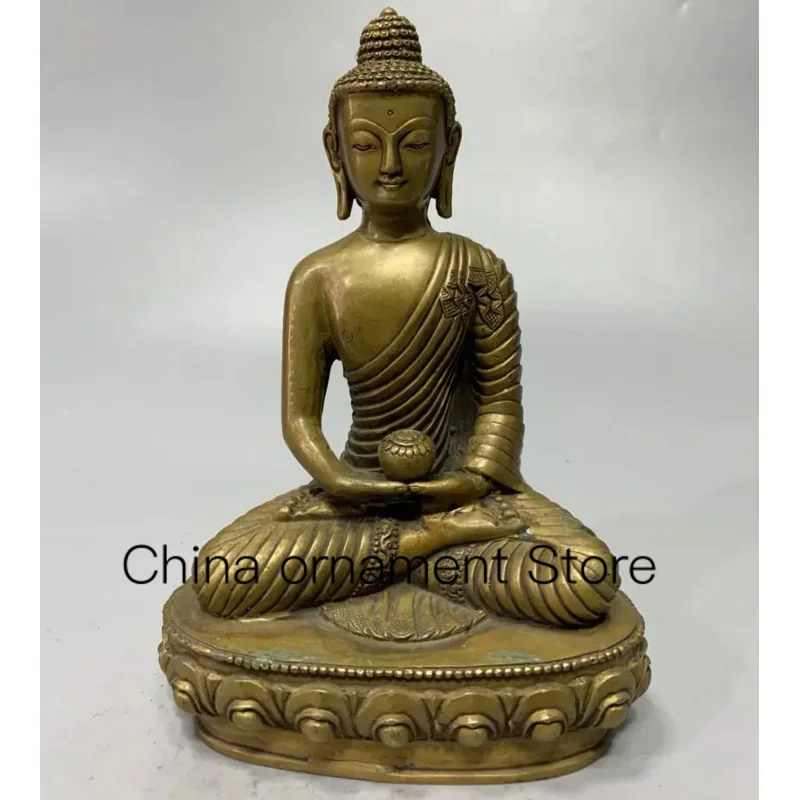 

China brass archaize Sakyamuni Buddha crafts statue