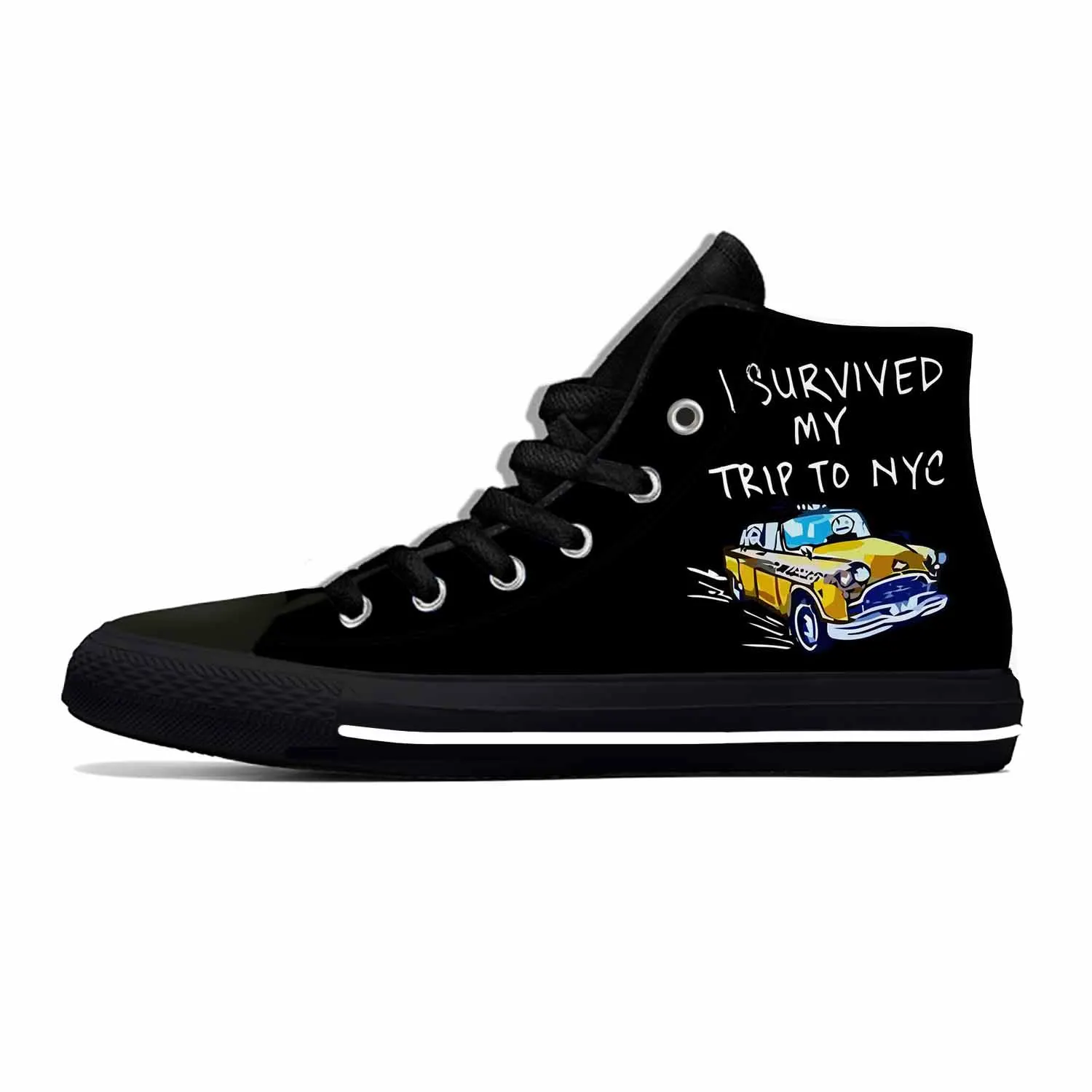 Hot Summer Cartoon Tom Holland I Survived My Trip To NYC Breathable Men Women Cool Sneakers High Top Lightweight Casual Shoes