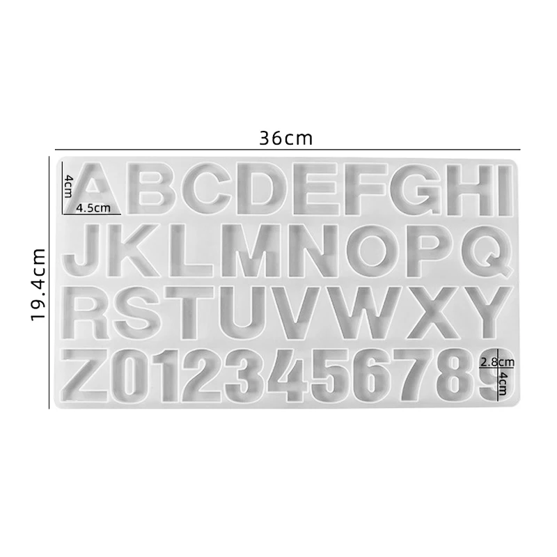 Alphabet Epoxidharz Silikonform DIY Buchstabe Zahl Anhänger Harzform Schlüsselanhänger Ohrring Epoxidharz Schmuck Handwerk Gussform