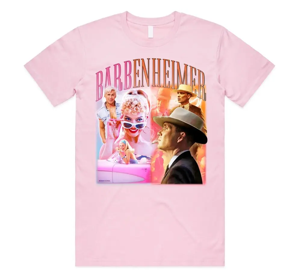 Barbenheimer Homage T-shirt Top Funny Movie Film 21 July Meme Gift Adult Unisex For Men Clothing Women Short Sleeve Tees