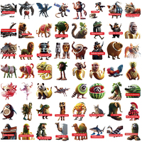10/30/60pcs Tung Tung Sahur Italian Brainrot Funny Animal Stickers DIY Laptop Phone Stationery Bike Cartoon Abstract Decals Pack