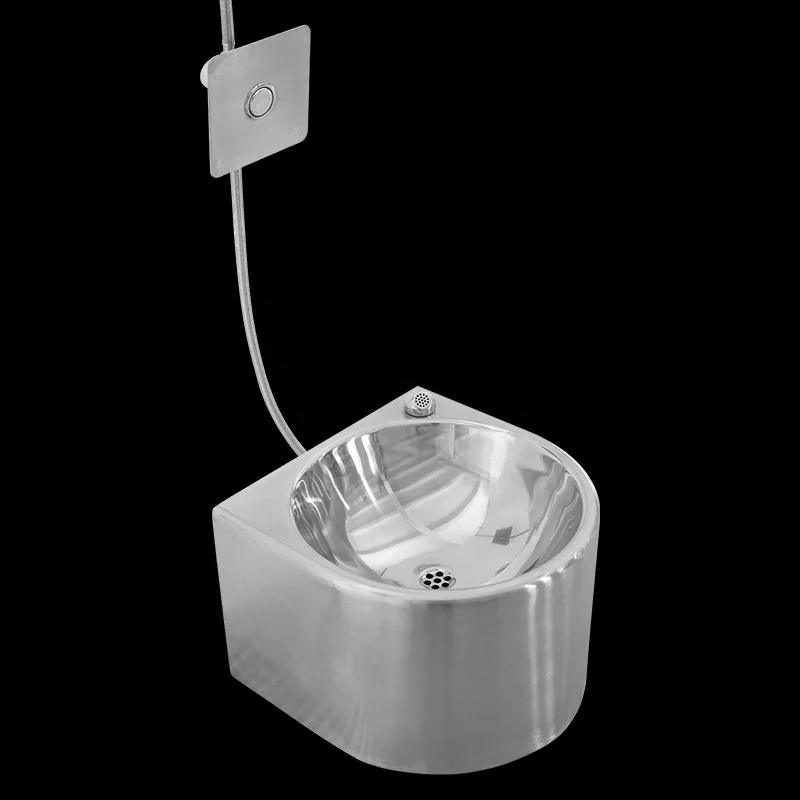 High Security Vandal Resistant 304 Stainless Steel Wall Mounted Wash Basin