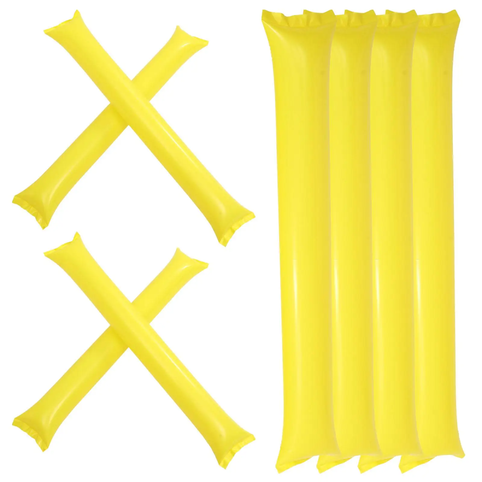 

40pcs Inflatable Cheering Sticks Yellow Thick Lightweight Party Sports Event Reusable Concert TeamSouvenirs