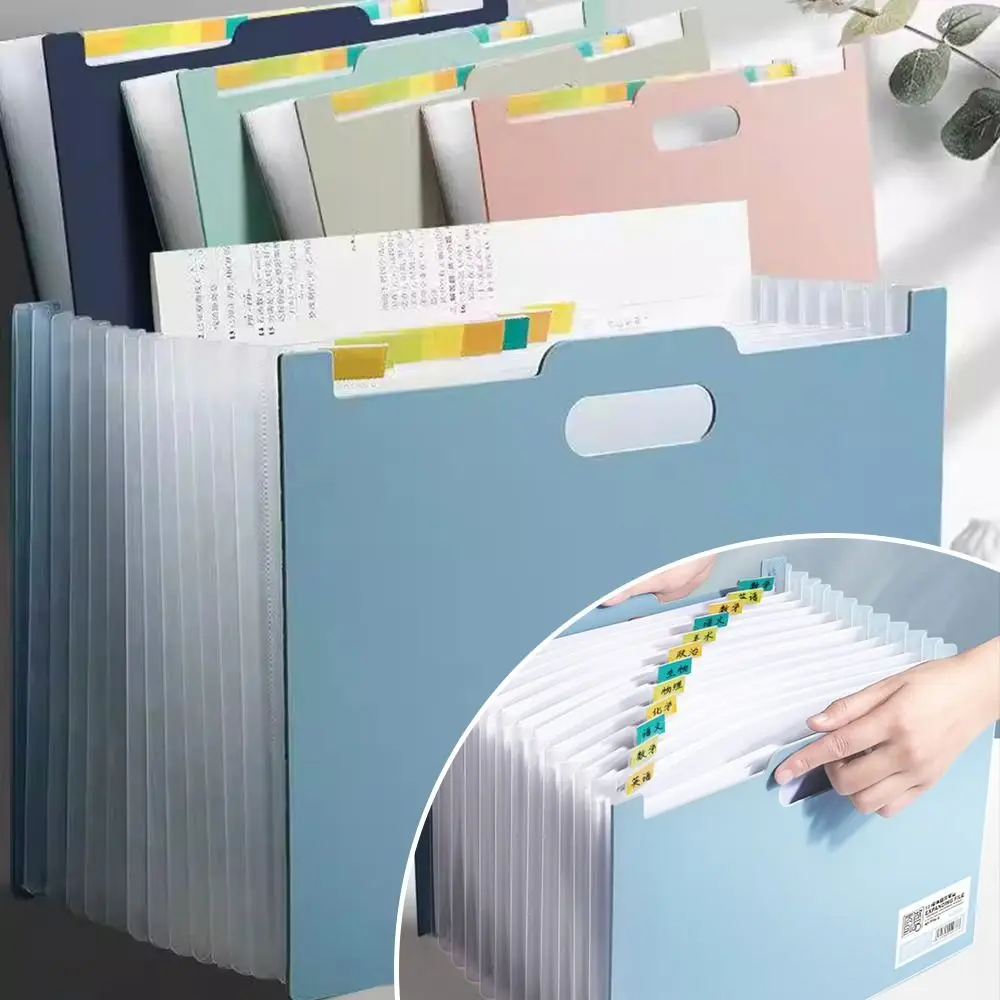 Plastic Vertical Organ Pack Office School Supplies Stationery Multilayer File Folders With Classification