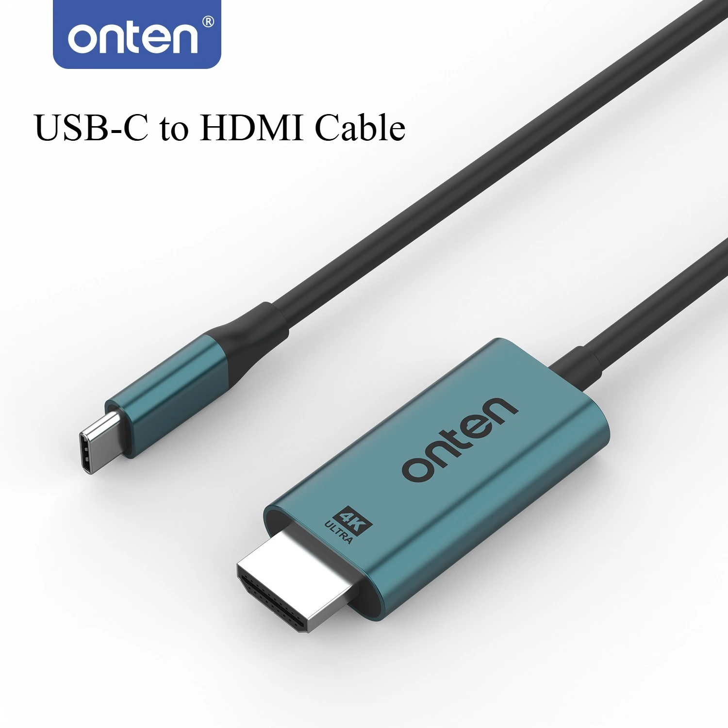 ONTEN Type C To HDMI Adapter Cable 4K 30Hz HD Video Transmission Smartphone Desktop Monitor Projector Screen Mirroring Wire