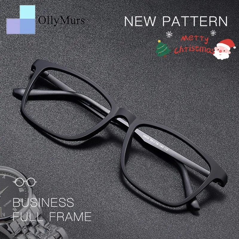 

OLLYMURS удобные квадратные высококачественные очки по рецепту TR90 мужские ультралегкие очки из чистого титана Optica Y8808