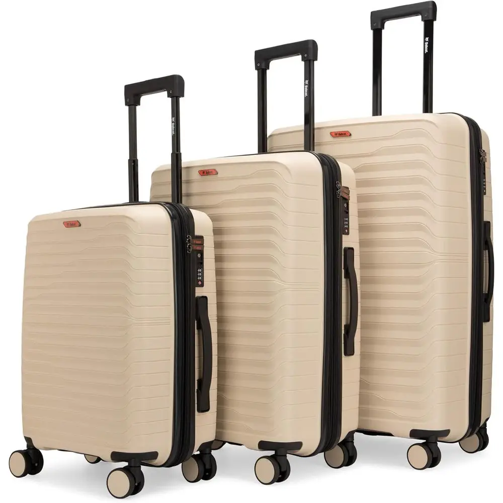 

Набор из 3-х расширяемых чемоданов на колесиках с замком TSA - цвет хаки