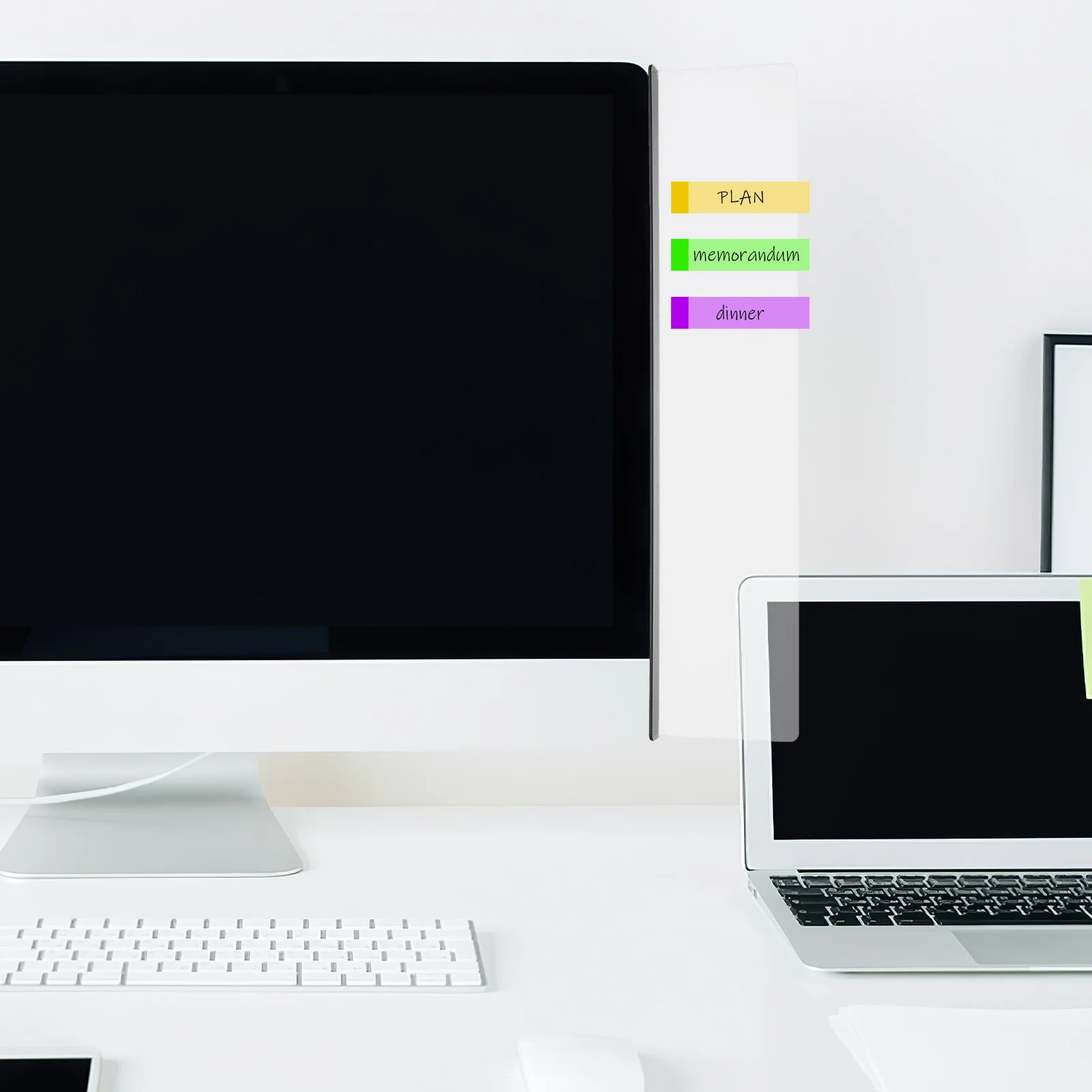 

Monitor Memo Board Acrylic Clear Computer Screen Message Reminder Notes Holder Office Desk Organizer Monitor Memo Board